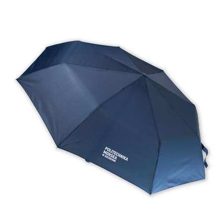 Parasol składany z logo Politechniki Morskiej w Szczecinie