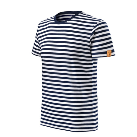 Marynarski T-Shirt w paski z logo Politechniki Morskiej w Szczecinie