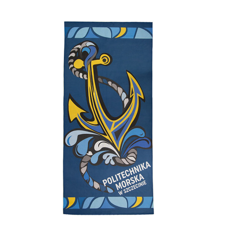 Ręcznik plażowy z motywami Politechniki Morskiej w Szczecinie