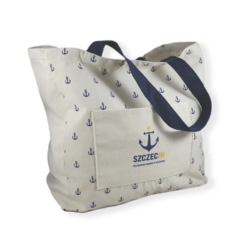 Torba letnia ze szczecińskim logo Politechniki Morskiej w Szczecinie