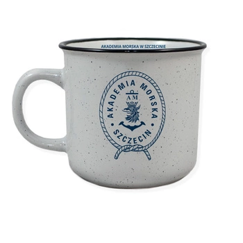 Kubek z logo Akademii Morskiej w Szczecinie